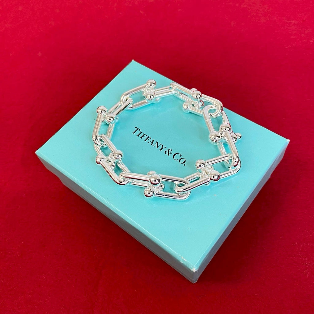 D0.14 K18 ステンレススチール リンクブレスレット TIFFANY&Co. ティファニー ハードウェア ラージリンク ブレスレット – Trip