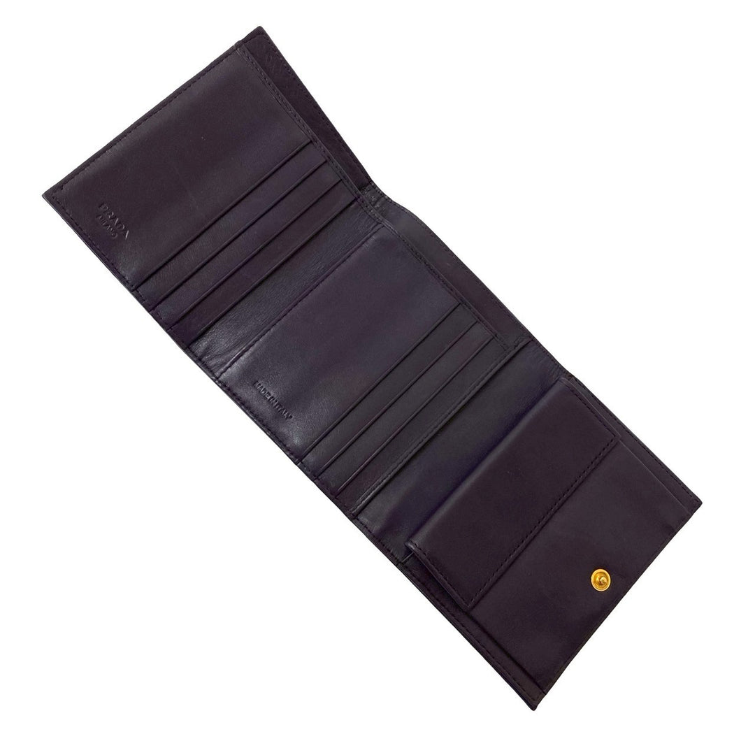 trifold wallet prada