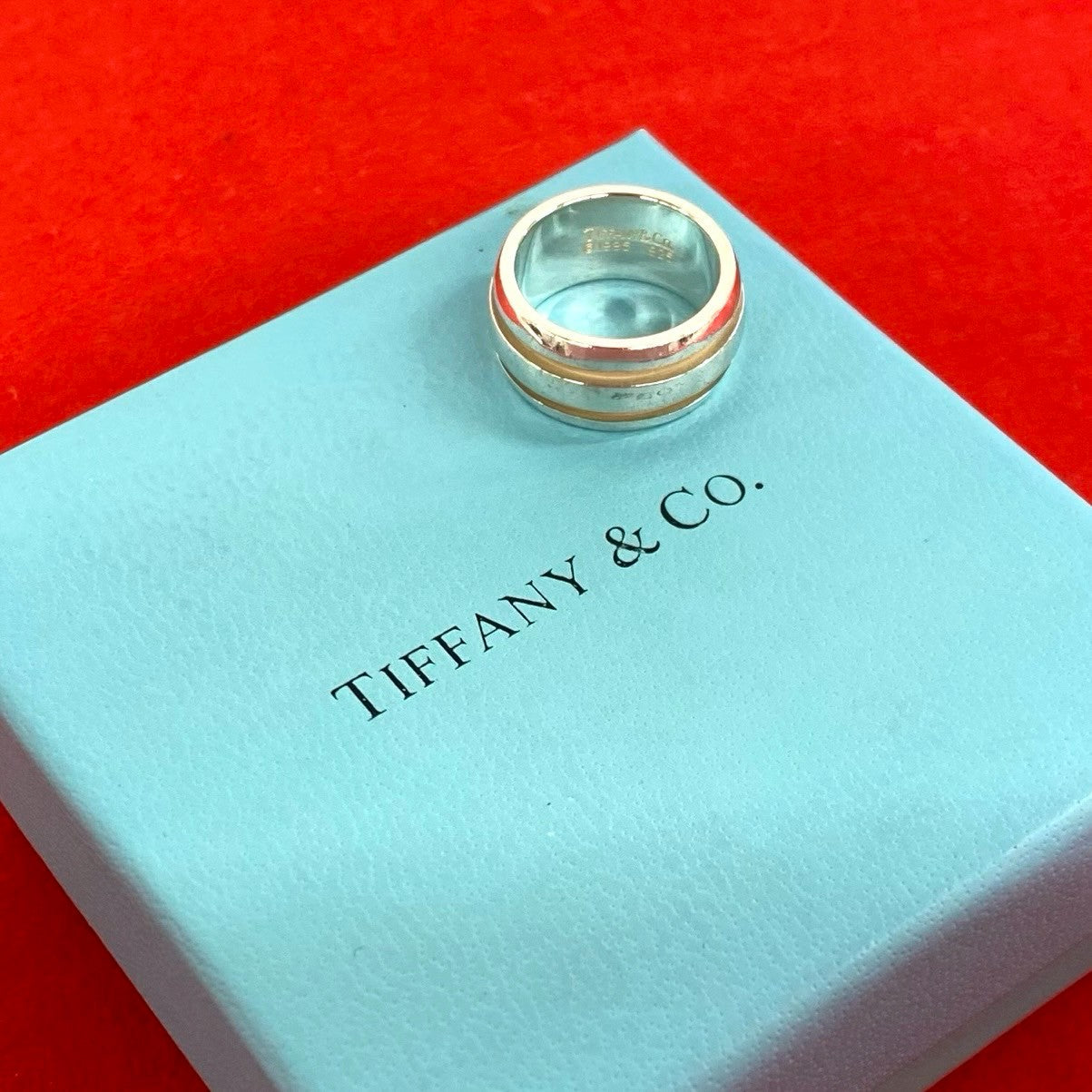 19号 Tiffany ティファニー グルーブド ダブル リング TIFFANY&Co. ティファニー グルーブド ダブルライン リング 指輪 – Trip