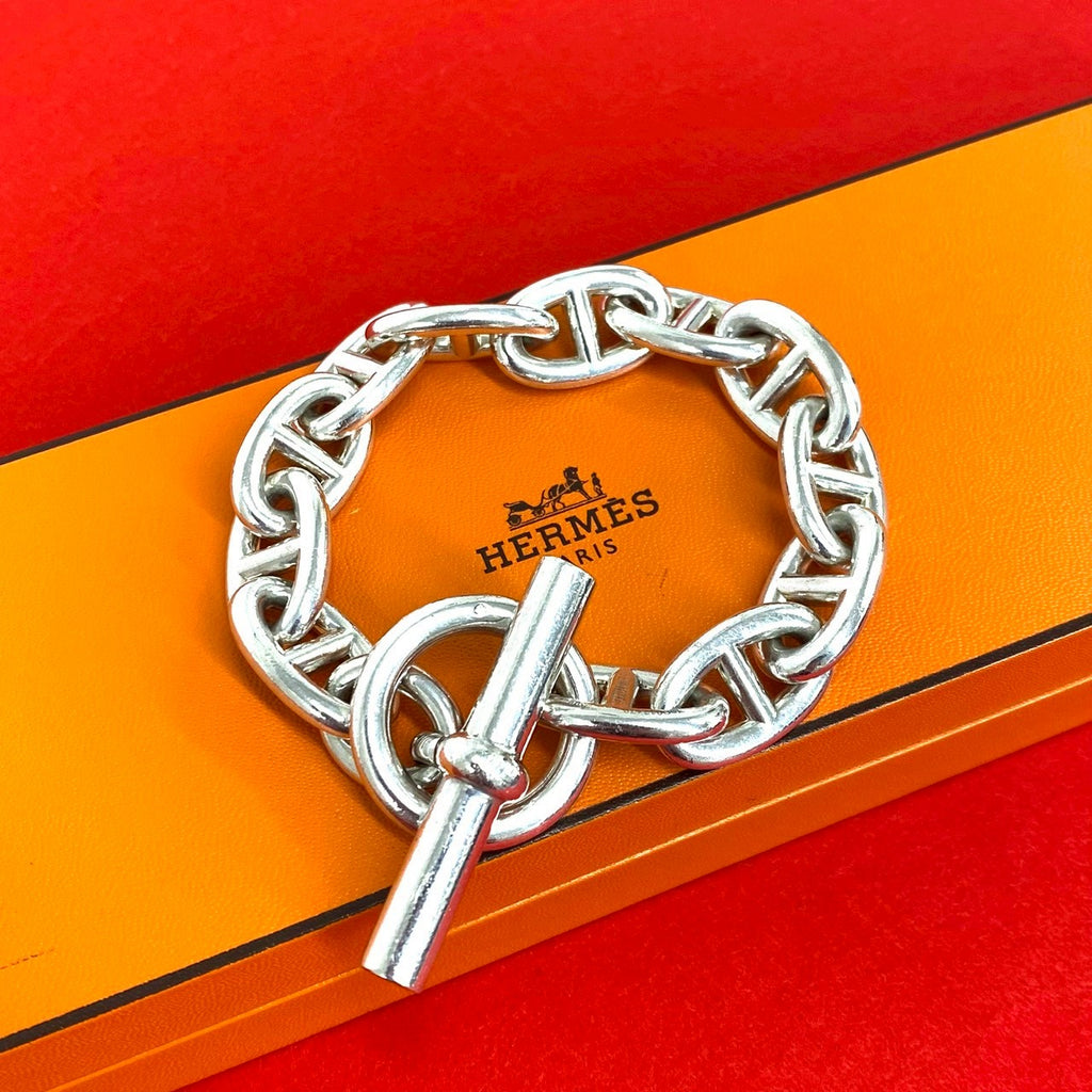 HERMES エルメス シェーヌダンクル TGM 12コマ ブレスレット – Trip