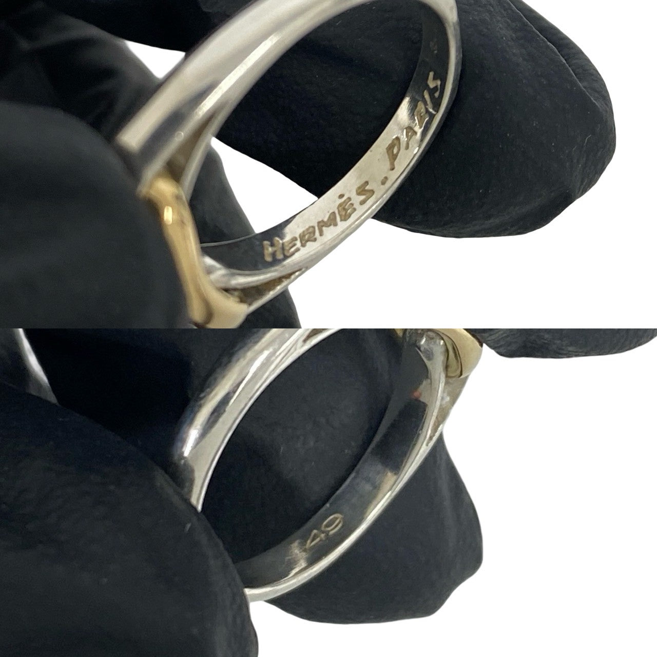 HERMES エルメス (Vintage) シェーヌダンクル リング 925 K18 750YG