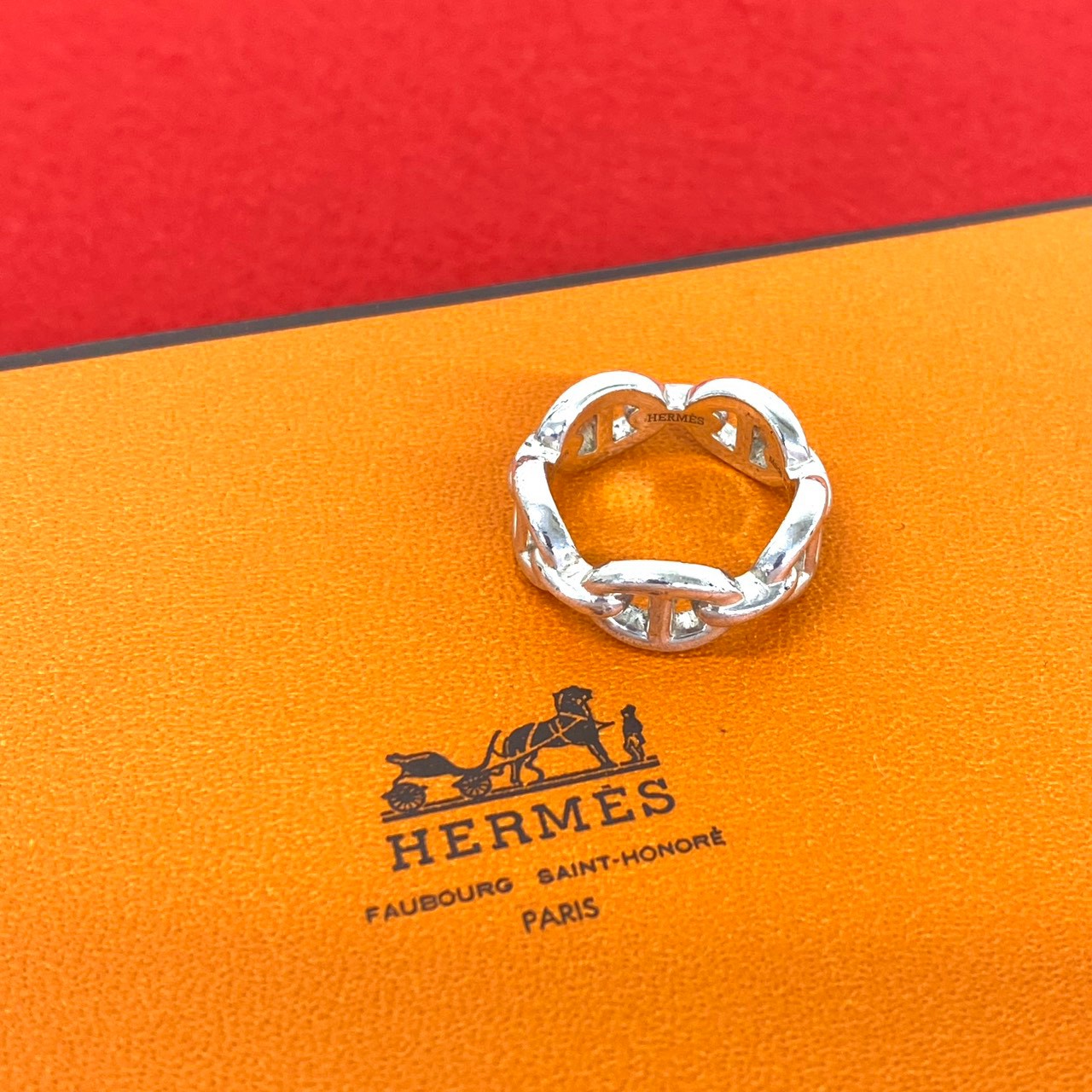 HERMES エルメス (Vintage) シェーヌダンクル アンシェネ PM リング