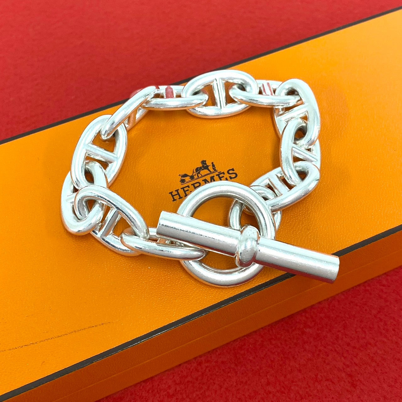 HERMES エルメス シェーヌダンクル TGM 11コマ ブレスレット – Trip