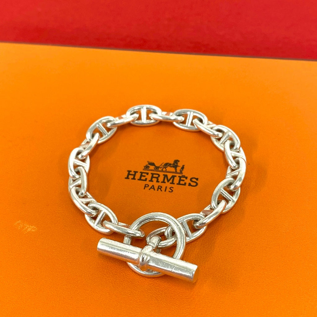 エルメスのシェーヌダンクルプレート　まとめ売り HERMES エルメス (Vintage) シェーヌダンクル PM 18コマ ブレスレット