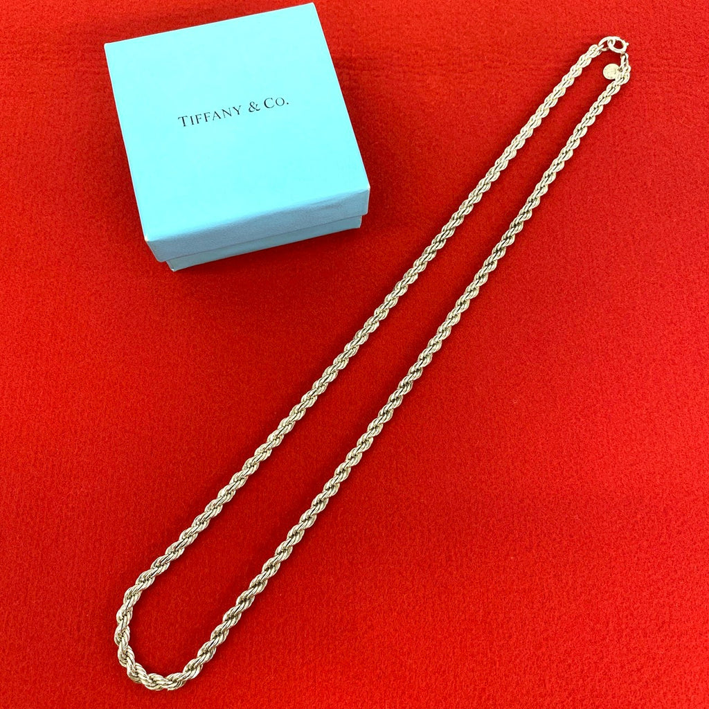 Tiffany ティファニー　60cm 4mm ツイスト　ロープ　ネックレス TIFFANY&Co. ティファニー (Vintage) ツイストロープ ネックレス – Trip