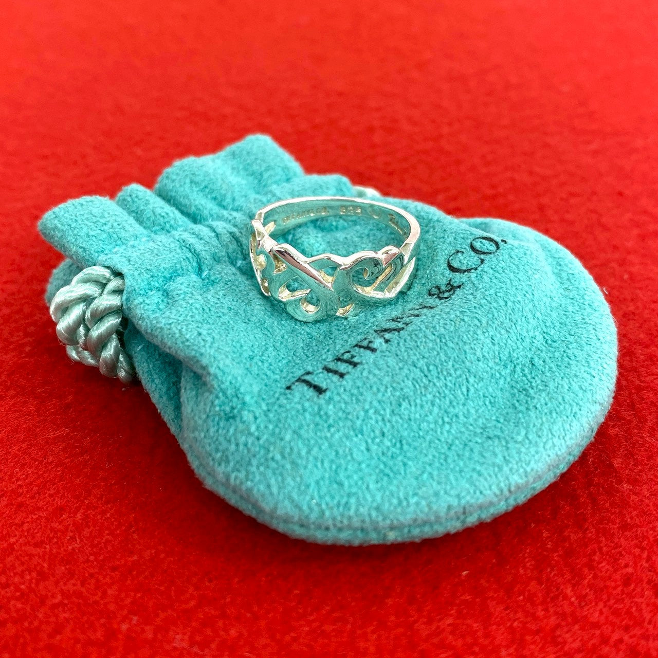 Tiffany & Co. トリプルラビングハートリング 19号 TIFFANY&Co. ティファニー (Vintage) トリプル ラビングハート リング