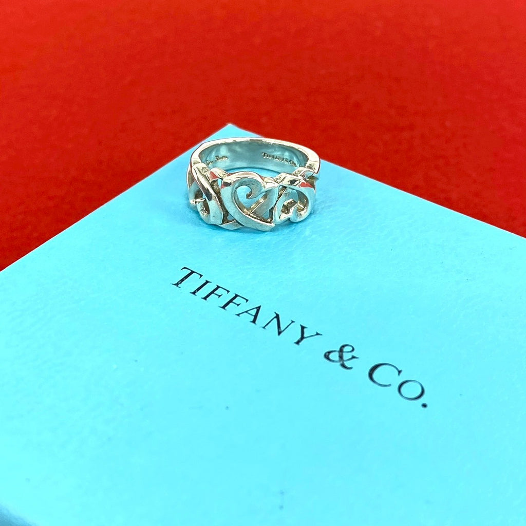 TIFFANY&Co. ティファニー (Vintage) トリプル ラビングハート リング